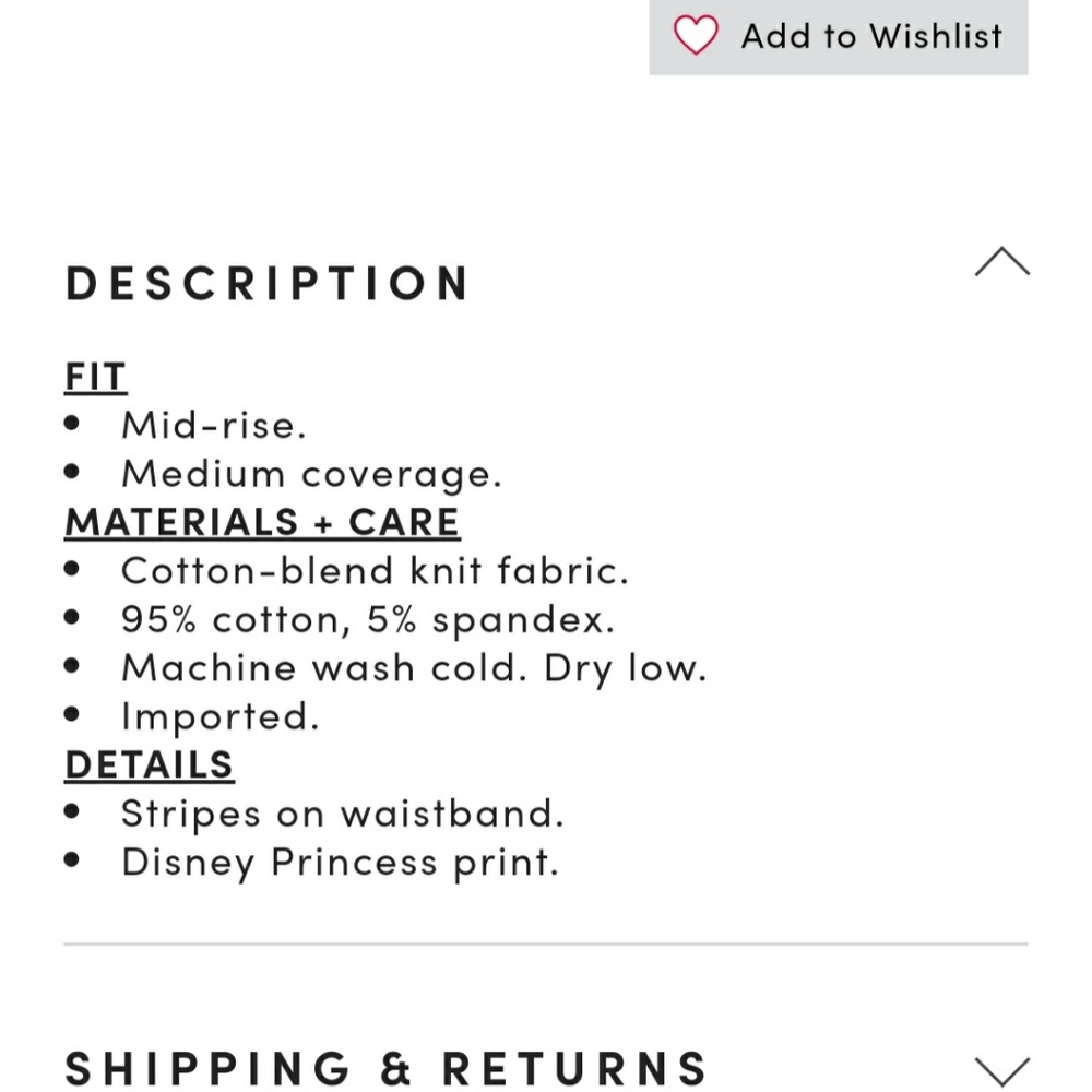 NWT Torrid Hipster Disney Princess Cotton Panty Underwear - Picture 5 of 8